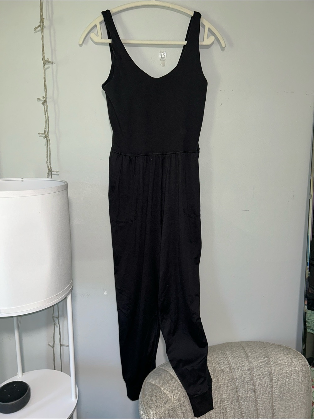 Aerie Black Athletic Tank Jumpsuit - S